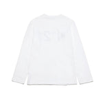N°21 T-shirt Bianca Maniche Lunghe con Stampa (retro)