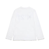 N°21 T-shirt Bianca Maniche Lunghe con Stampa (retro)