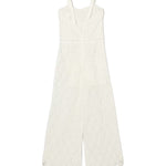 Twinset Kids Tuta Off-White in Pizzo per Bambine