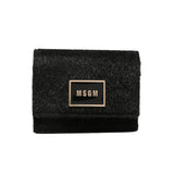 MSGM Kids Borsa in Pelle con Camoscio e Targhetta Logo per Bambine