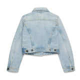Diesel Kids Giubbino Jeans con Applicazione Strass per Bambine
