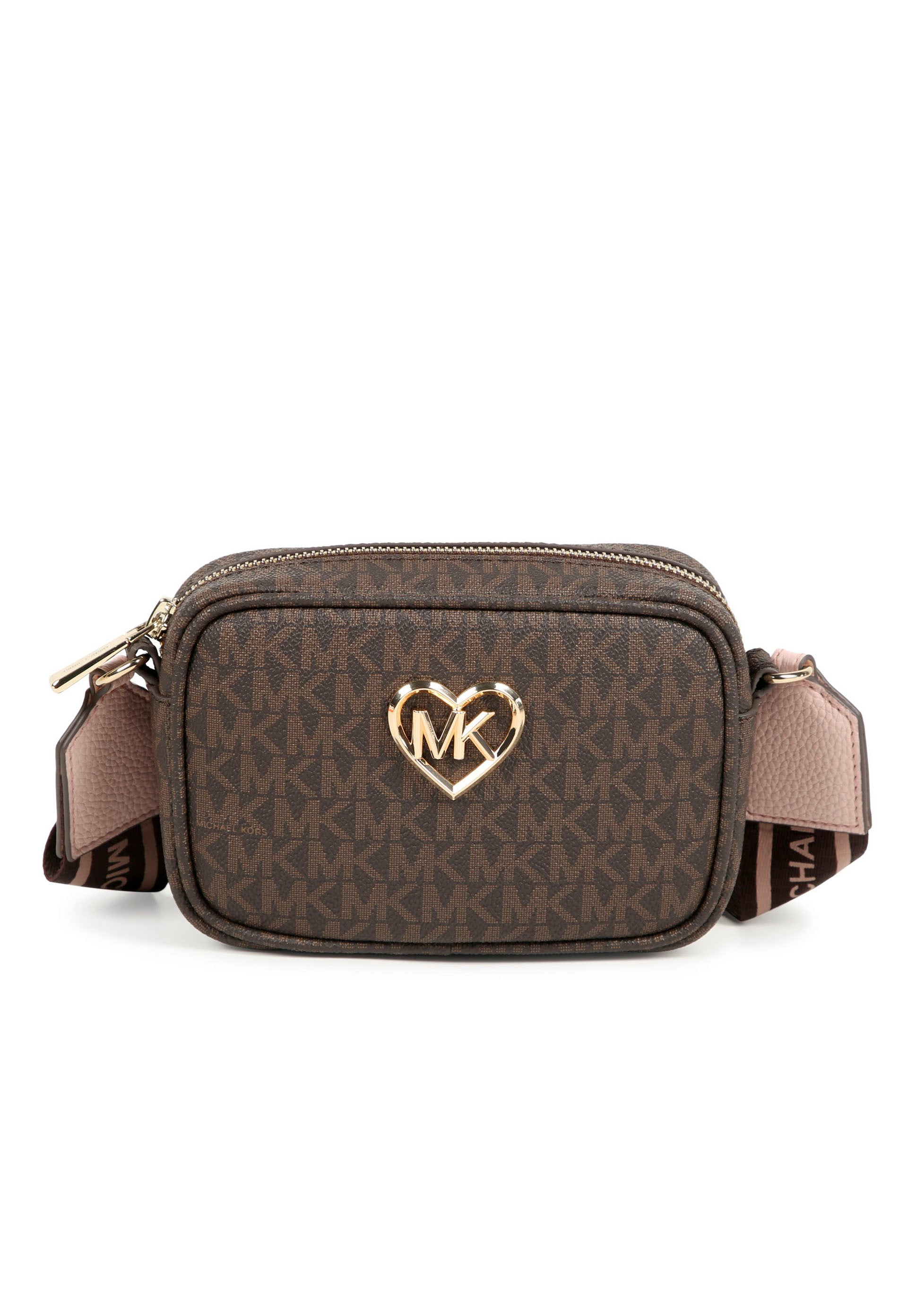 Michael Kors Kids Borsa Marrone con Monogram con Portamonete per Bambine