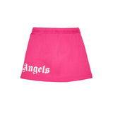 Palm Angels Kids Gonna Fuxia/Bianco con Stampa Logo per Bambine