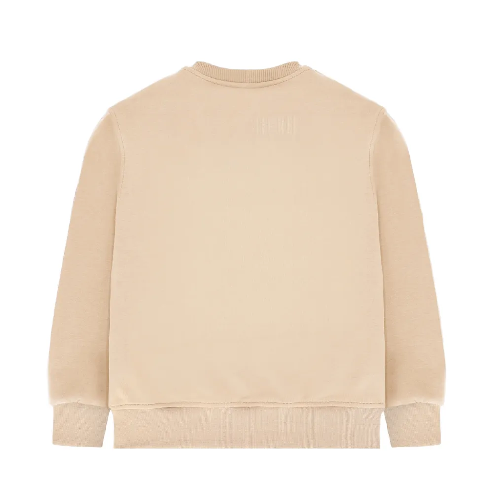 Barrow Kids Felpa Sabbia con Stampa Teddy Unisex