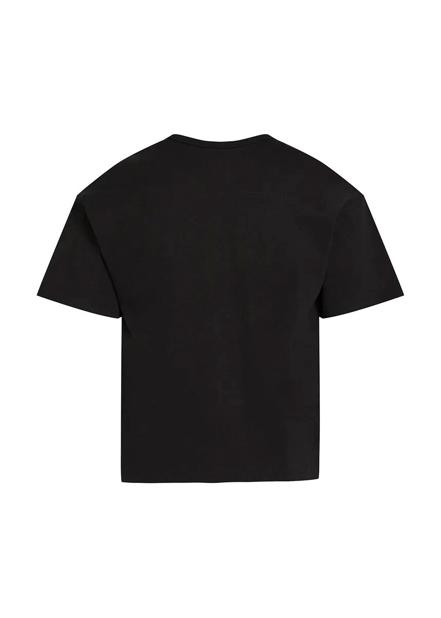 Calvin Klein Kids T-shirt Nera con Logo per Bambine