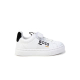 Boss Kids Sneakers Bianche con Strappi con Logo per Neonati