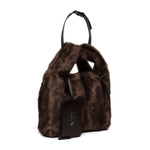 N°21 Kids Borsa Marrone Tote Fake Fur per Bambine 