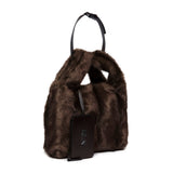 N°21 Kids Borsa Marrone Tote Fake Fur per Bambine 