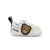 Moschino Kids Sneaker Primo Passo Orsetto Bianco per Bambini