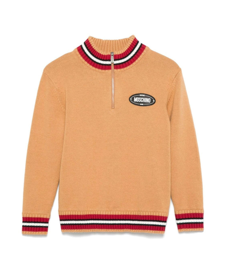 Moschino Kids Maglione Cammello per Bambini