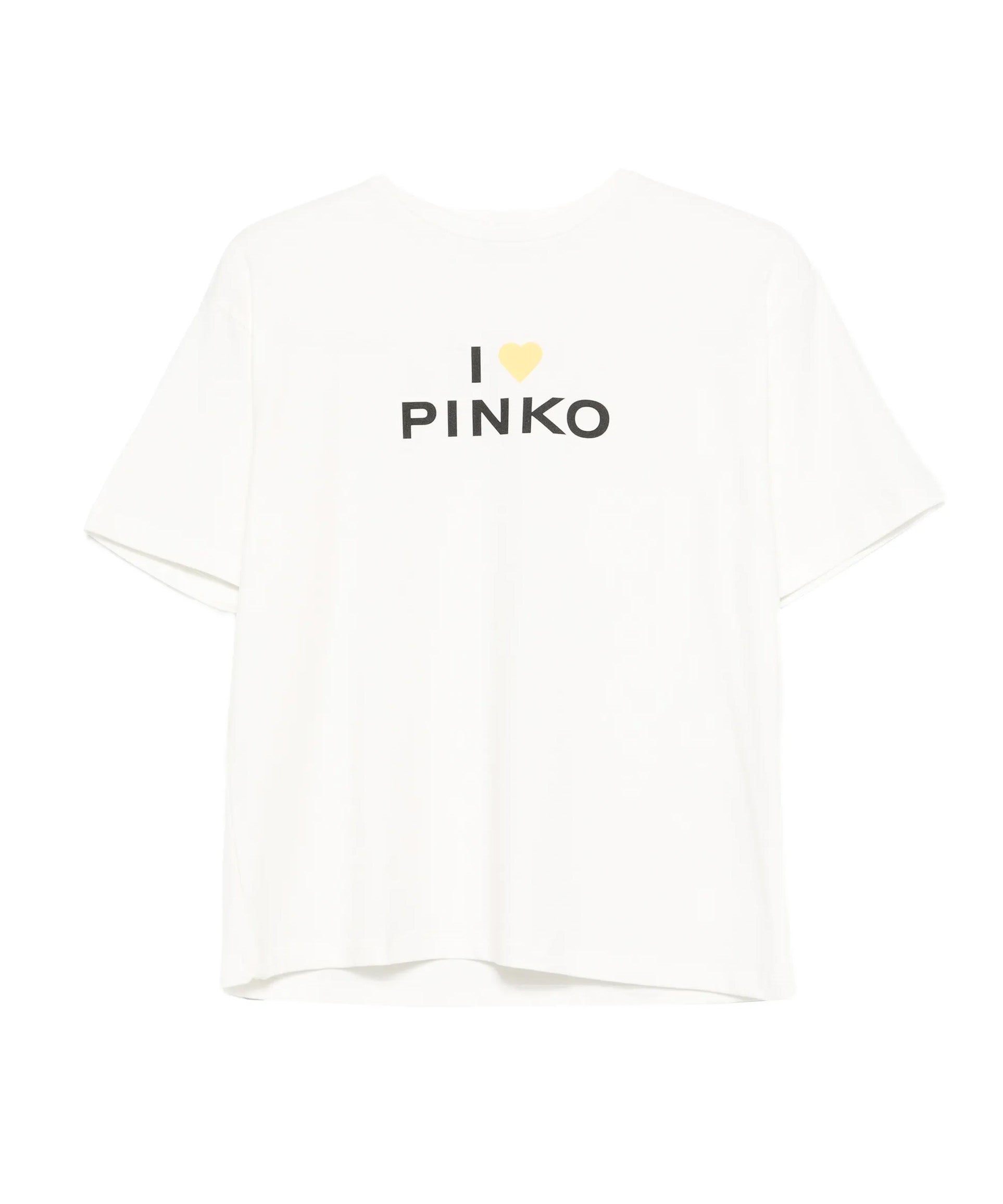 Pinko Kids T-Shirt Bianco con Stampa per Bambine