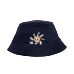 Moschino Kids Bucket Blu Navy con Logo Teddy Bear per Neonati