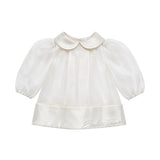 Elisabetta Franchi La Mia Bambina Abito Organza con Fondo Douches per Neonate