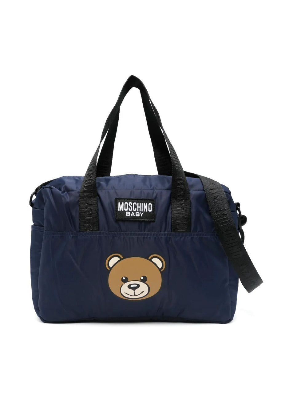 Moschino Kids Borsa Mamma Blu Navy con Teddy