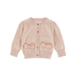 Angel's face Cardigan Beige con Fiocchi per Neonate