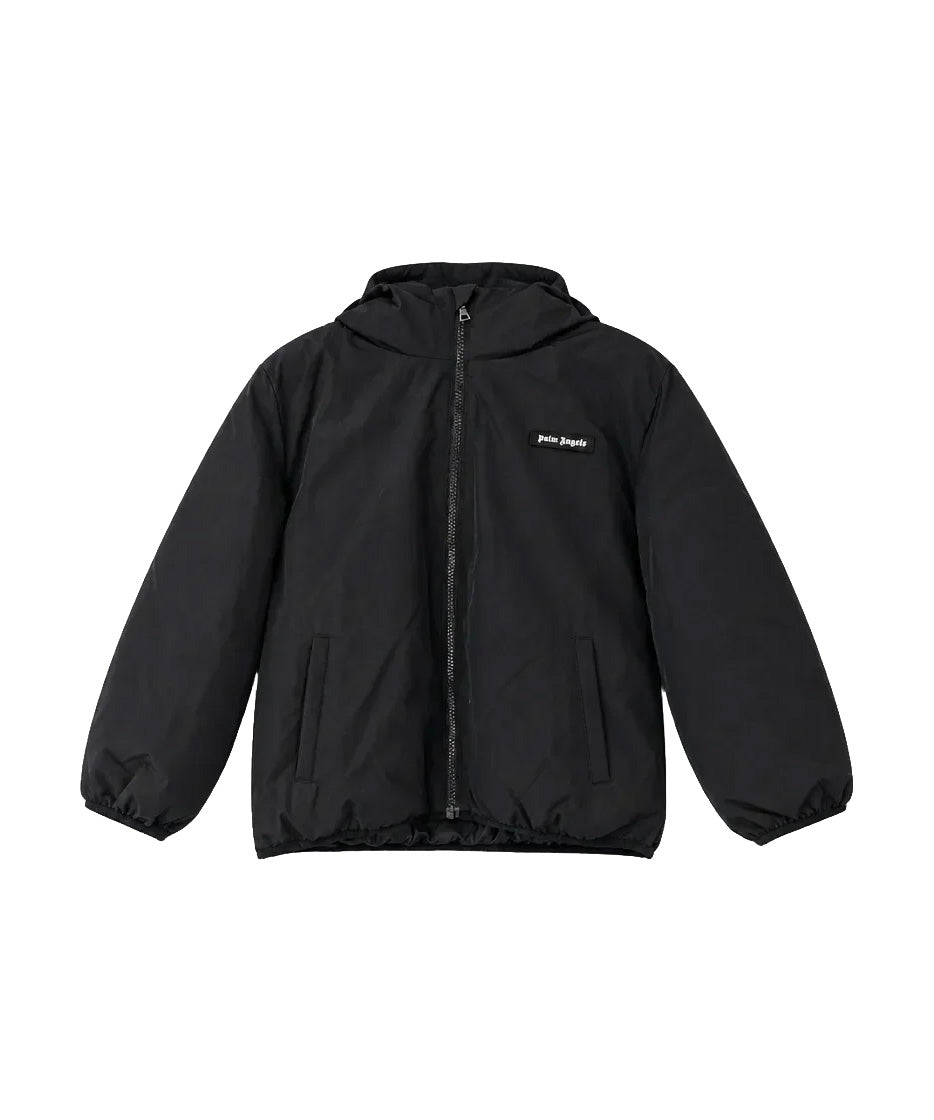 Palm Angels Kids Giubbino Nero con Logo per Bambini