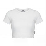 Gcds Kids T-Shirt Bianco a Costine per Bambine
