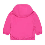 Save the Duck Kids Giubbino Fucsia con Cappuccio con Patch Logo per Neonate (retro)