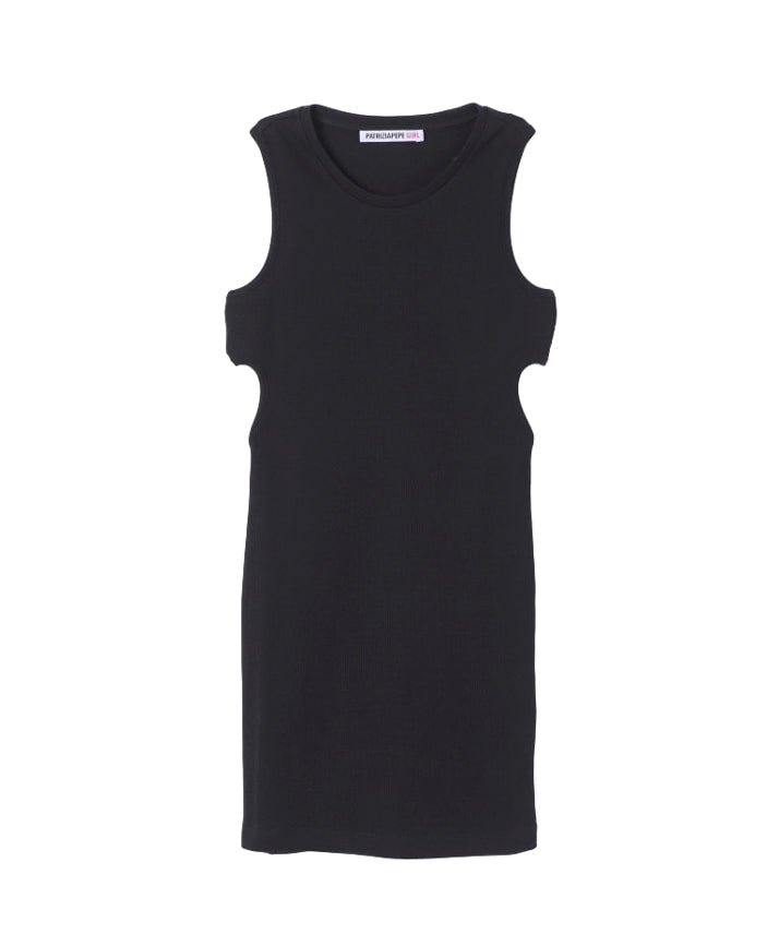 Patriza Pepe Abito Nero per Bambine (fronte)