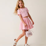 Vicolo Kids Completo Rosa con Logo Brillantinato per Bambine