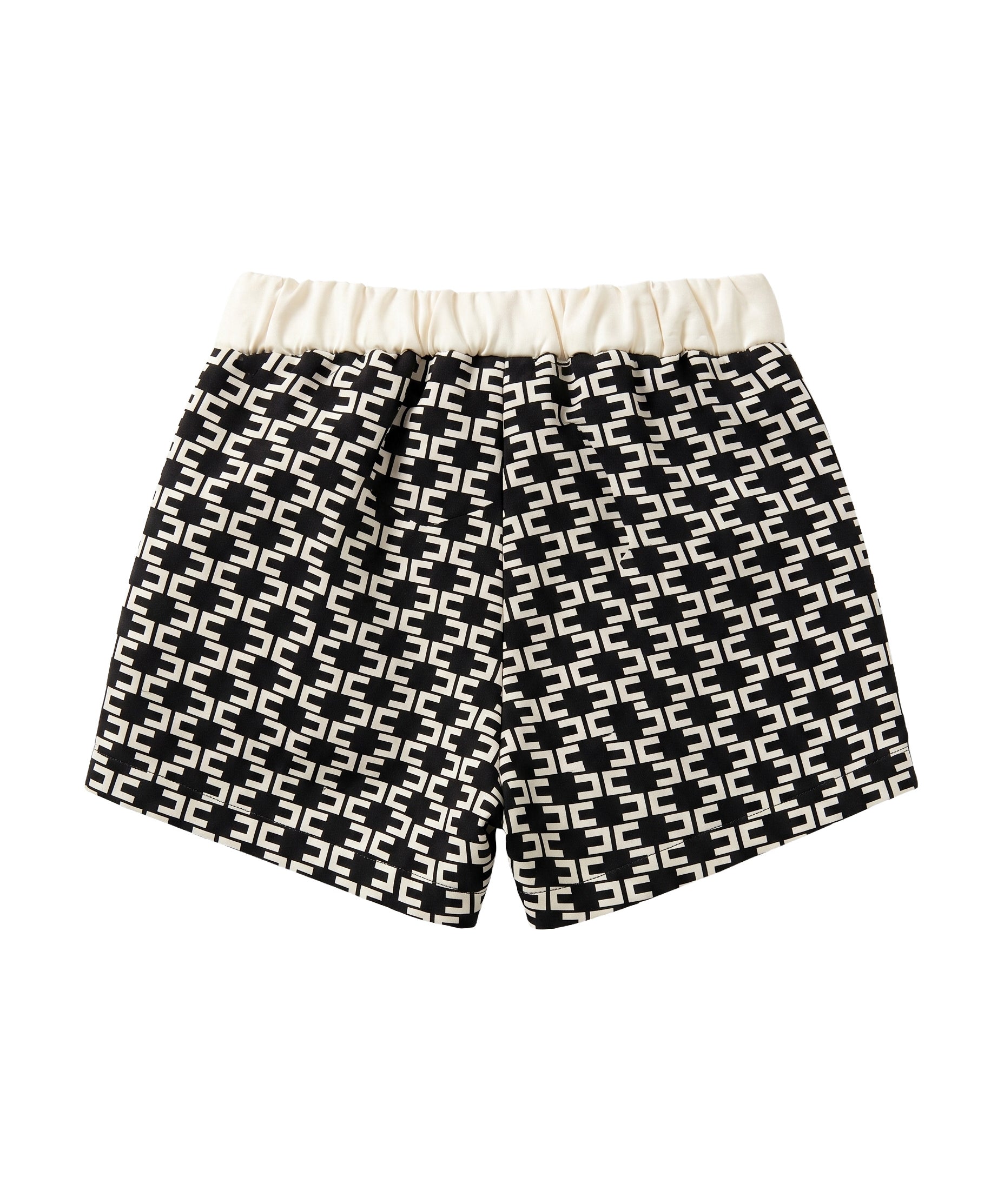 Elisabetta Franchi La Mia Bambina Bermuda Nero e Milk All-Over per Neonate