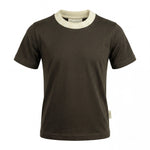 Yes London Kids T-Shirt Verde Scuro con Colletto Ricamato per Bambini