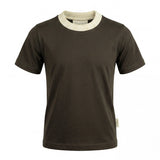 Yes London Kids T-Shirt Verde Scuro con Colletto Ricamato per Bambini