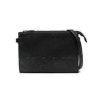 Msgm Kids Borsa Nera con Logo Goffrato