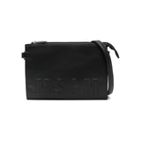 Msgm Kids Borsa Nera con Logo Goffrato