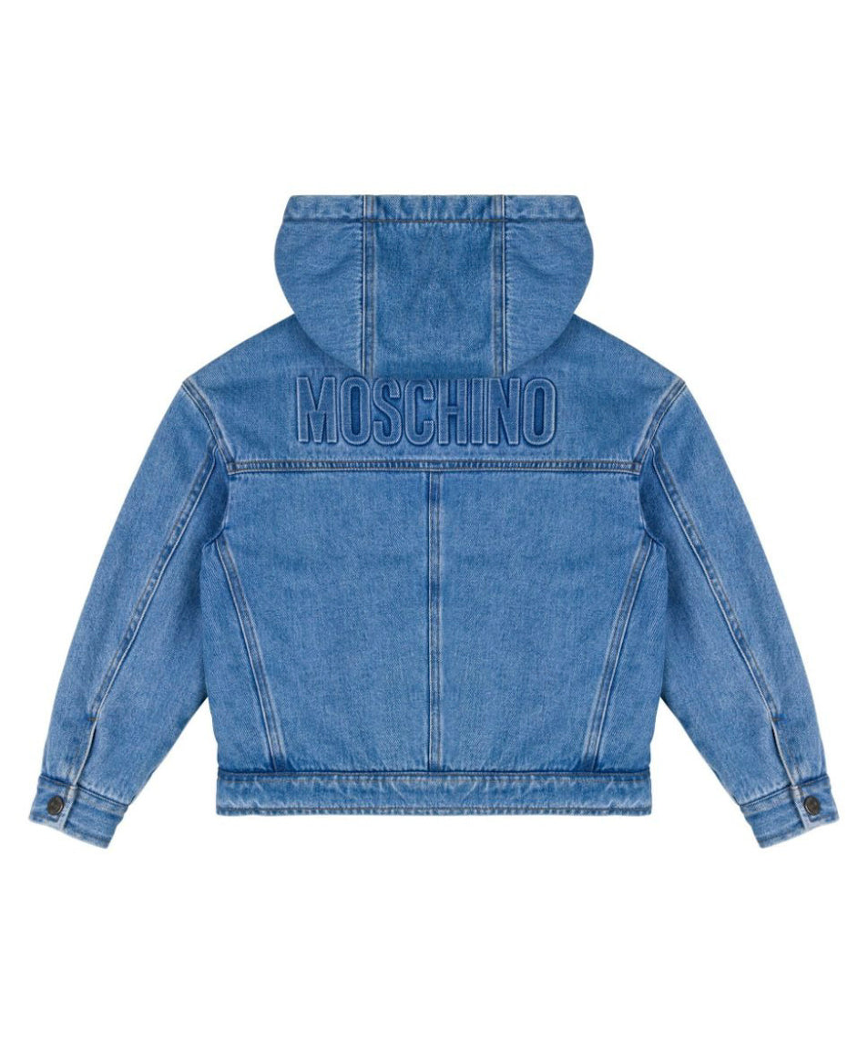 Moschino Kids Giubbino Denim con Logo per Bambini (retro)