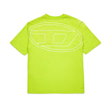 Diesel Kids Apple Green T-shirt with Logo and Macro Oval D for Children