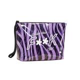 F**K Kids Pochette Fantasia Tigre Viola con Logo per Bambine