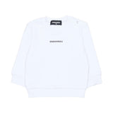 Dsquared2 Kids Felpa Bianco con Logo per Neonati
