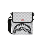 Sprayground Kids Borsa con Traccolla Bianca con Logo Shark per Bambini
