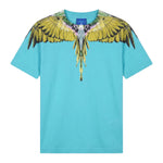 Marcelo Burlon County of Milan Kids T-Shirt Petrolio con Stampa per Bambini