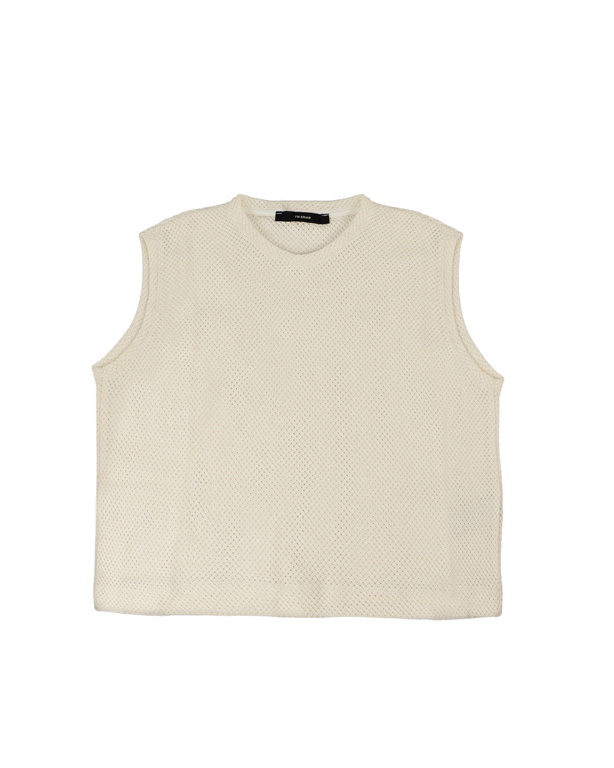 I'M Brian Kids Canotta Panna in Maglia Traforata per Bambini