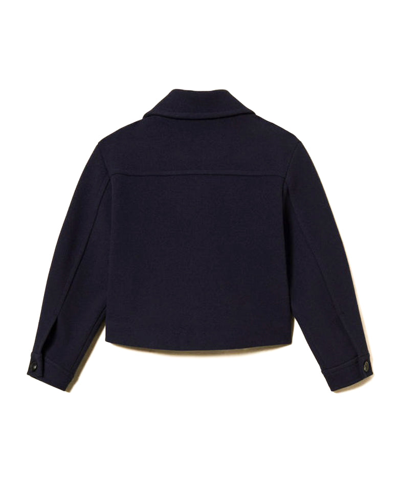 Twinset Kids Giubbino Blu con Tasche e Zip per Bambine