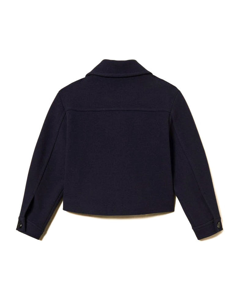 Twinset Kids Giubbino Blu con Tasche e Zip per Bambine