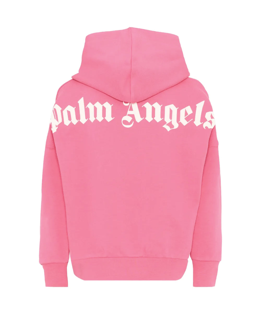 Palm Angels Kids Felpa Fucsia con Stampa Logo per Bambine
