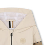 Boss Kids Giacca a Vento Beige con Cappuccio per Bambini