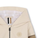 Boss Kids Giacca a Vento Beige con Cappuccio per Bambini