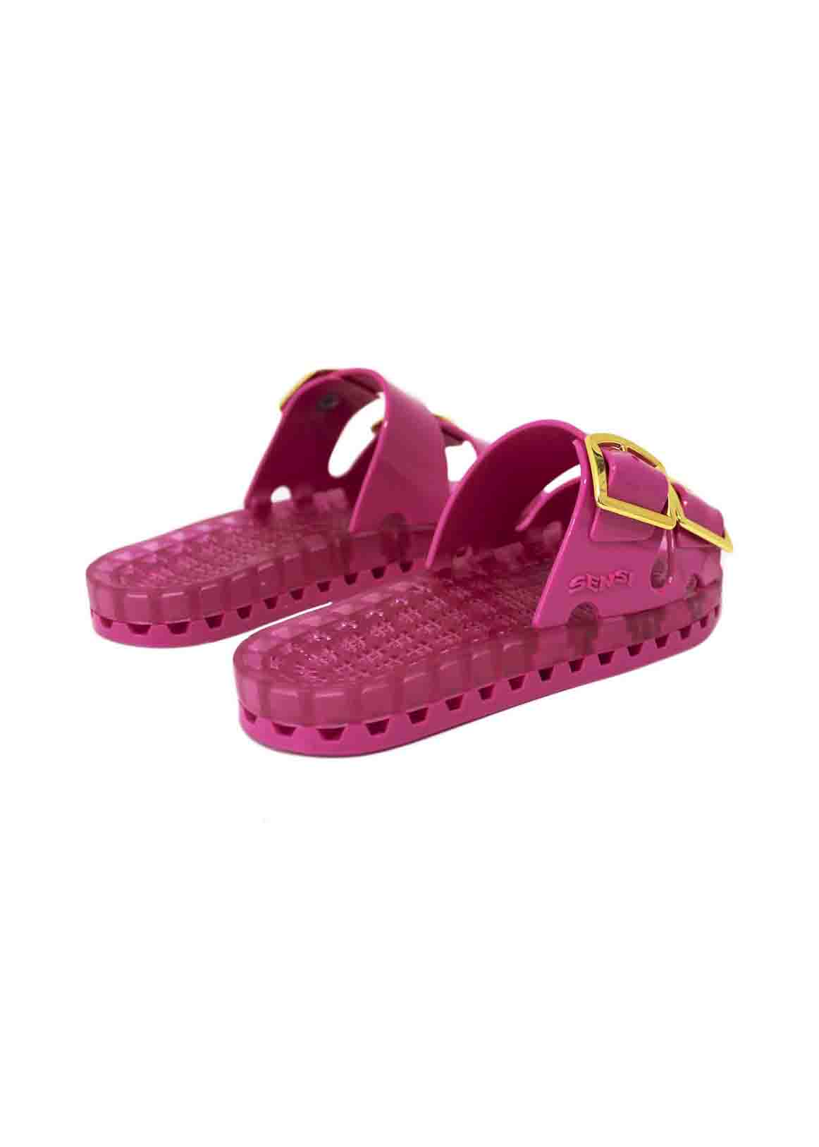 Sensi Kids Flamingo Sandalo Magenta Doppia Fascia per Bambine (retro)