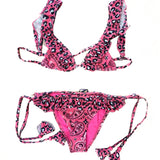 4GIVENESS Costume Bikini con Ruches Rosa per Bambine