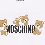 Moschino Kids T-Shirt Bianca con Stampa Teddy per Bambini