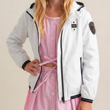 Vicolo Kids Gonna Rosa a Righe con Applicazione Bottoni per Bambine