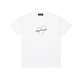 Dsquared2 Kids T-shirt Bianca con Stampa Cuore per Bambine