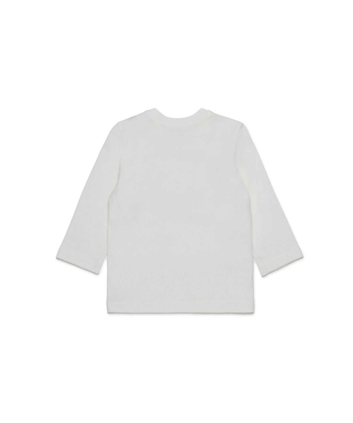 Diesel Kids T-shirt Bianca Lunghe Maniche con Oval D per Neonati retro