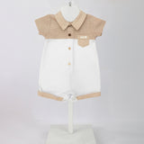 Barcellino Pagliaccetto Bianco/Beige per Neonati