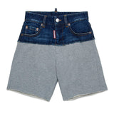 Dsquared2 Kids Bermuda Grigio/Denim per Bambini (fronte)