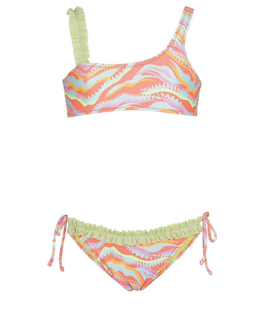 F**K Kids Costume Due Pezzi Fantasia Multicolor per Bambine